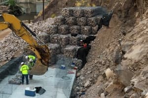 Horse Mesa Dam Rock Debris Talus Stabilization